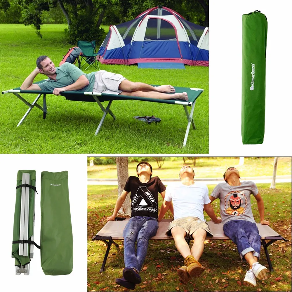 Onwaysports Aluminum Traveling Outdoor Portable Foldable Camping Cot Bed For Picnic