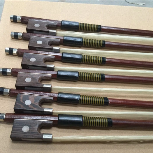 wholesale  china cheapest wooden  violin bow horse hair 1/8-4/4