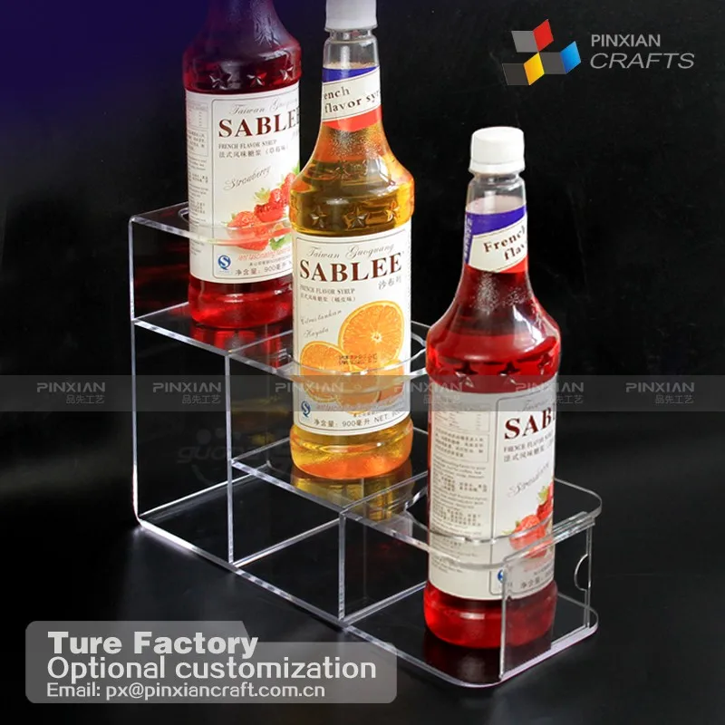 Liquor Bottle Display ,liquid Bottle Display Rack Acrylic Display Jars Syrup Bottle Rack Kitchen Storage Holders & Racks Elegant