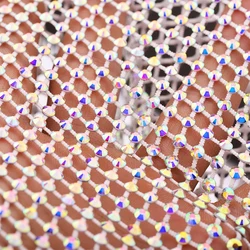 1 X1.5 Meter SS12 SS16 Strass Applique Stretch Crystal Mesh Trim Glitter AB Glass Rhinestone Fabric for Clothes Crafts
