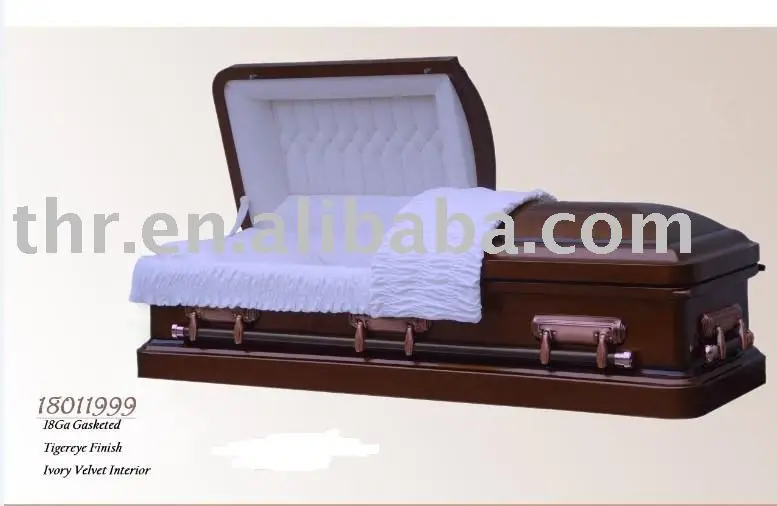 THR-18098125 Metal funeral products casket with sofa cushion