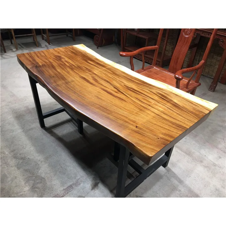 
South American Walnut Solid Wood Slab Home Dining Table Top 
