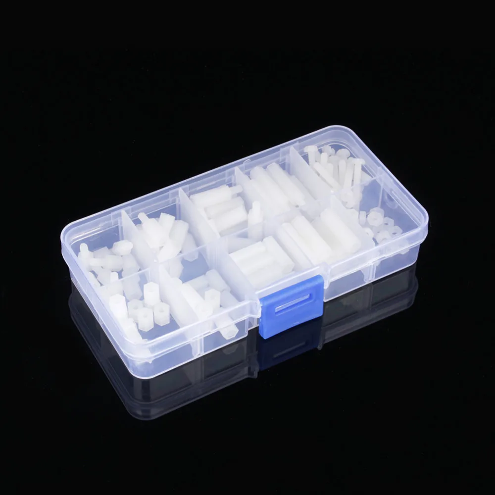 
120pcs Nylon Hex Screw Nut Assortment Kit 