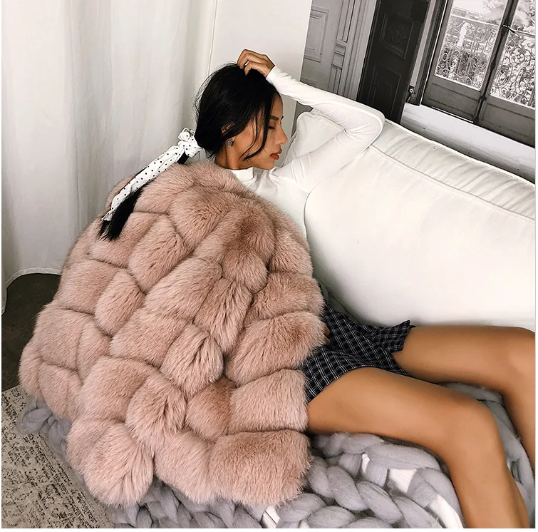 Top quality best price winter ladies real fox fur coat made in China