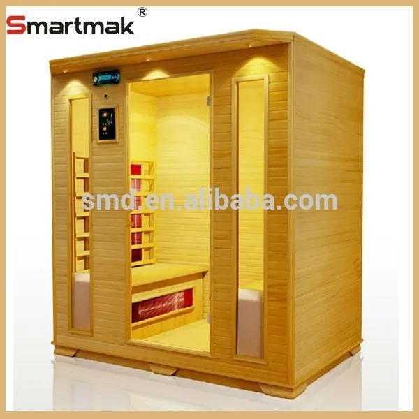 Smartmak 4 люди деревянные потеря веса дальней инфракрасной зал сауна с датчики температуры