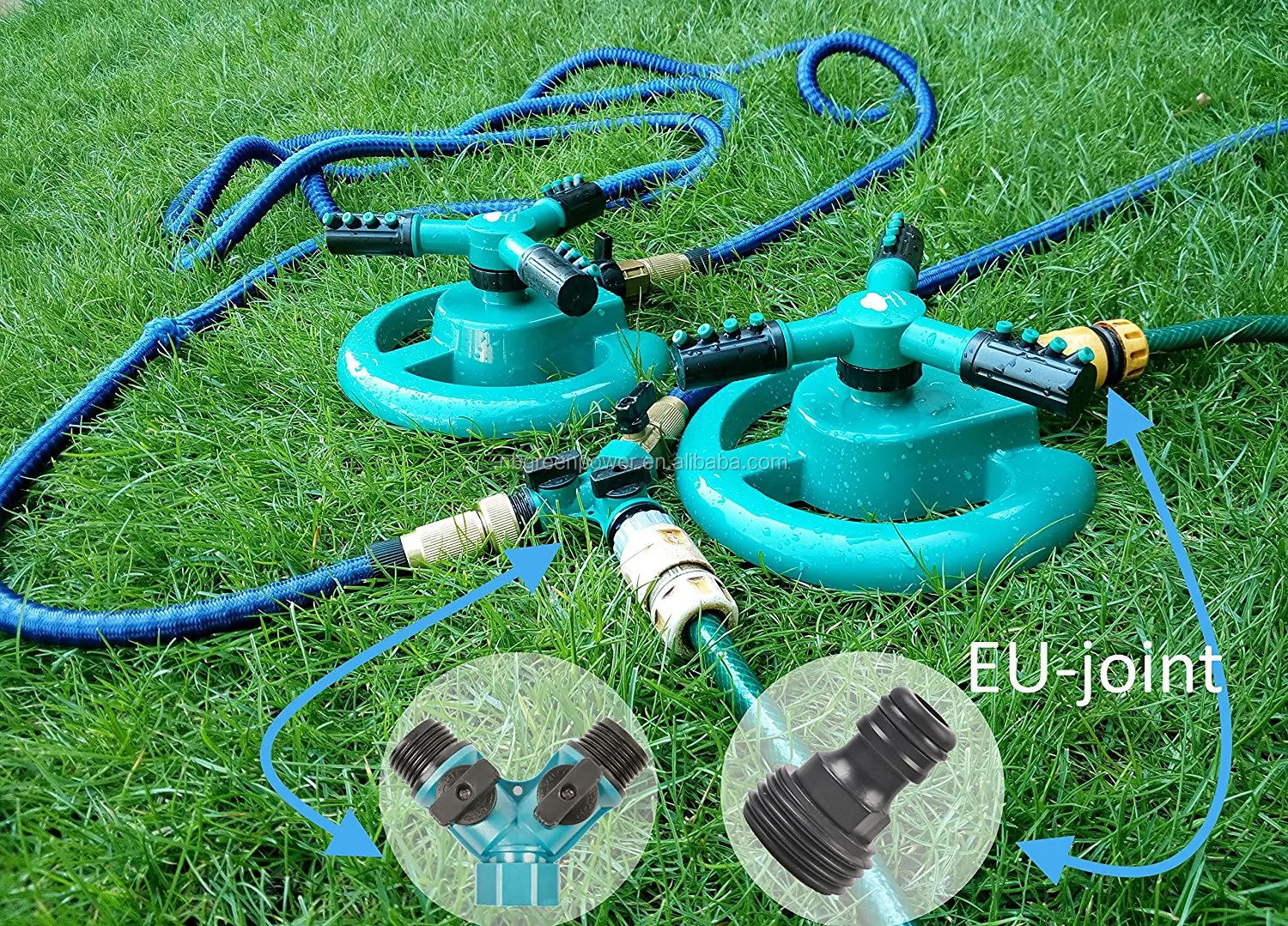 Automatic Sprinkler 360 Degrees Rotary Garden Backyard Plants Grass Watering Sprinkler