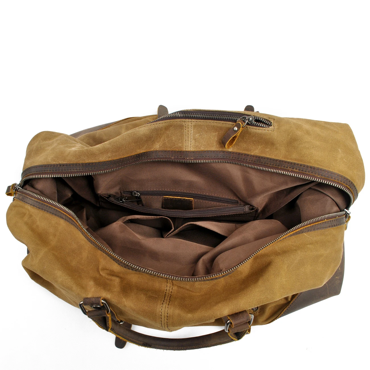 T 831-2K XL Wholesale Vintage Waterproof Duffel Weekender Bag Waxed Canvas Bag
