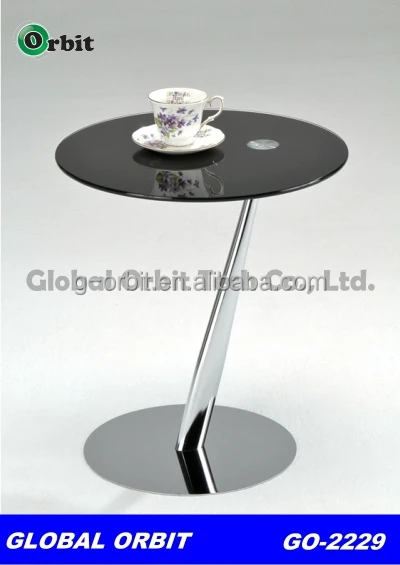 Modern Side Table Metal Legs for Square Glass Coffee Table