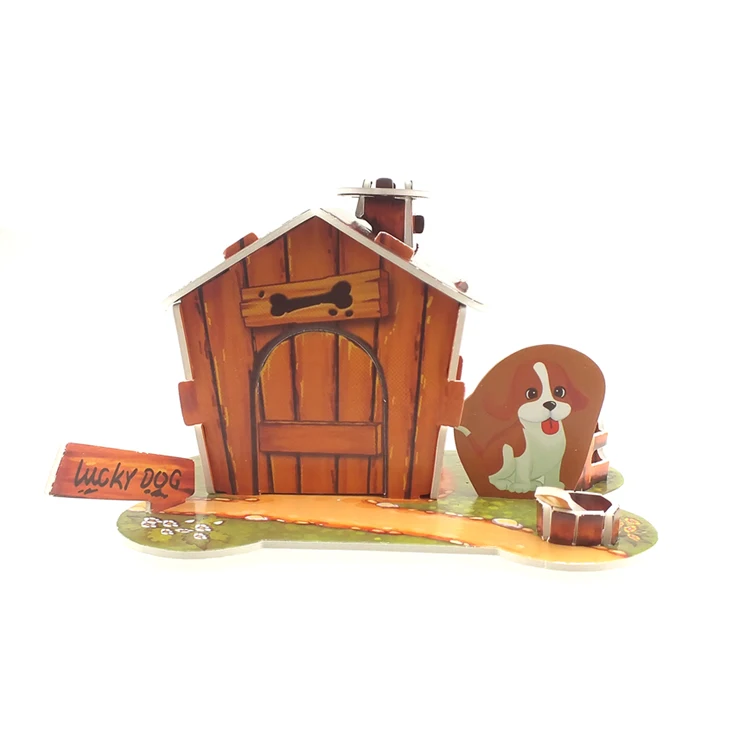 Здание игрушки Развивающие DIY 3D головоломка дом 3D головоломка для детей игрушки