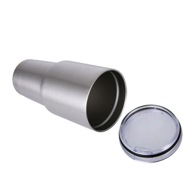 New idea Product 2023 Creative Double Wall Vacuum Insulated 304 Stainless Steel silver Drinking Tumbler Cup With Lid