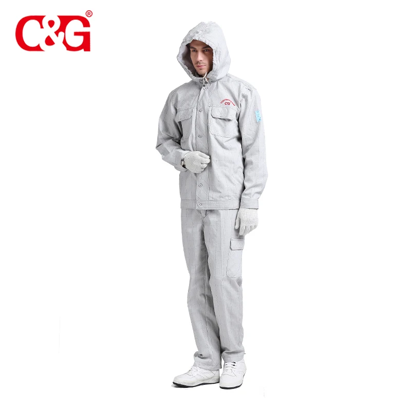 Профессиональная Антистатическая рабочая одежда, лабораторные проводящие поставщики одежды