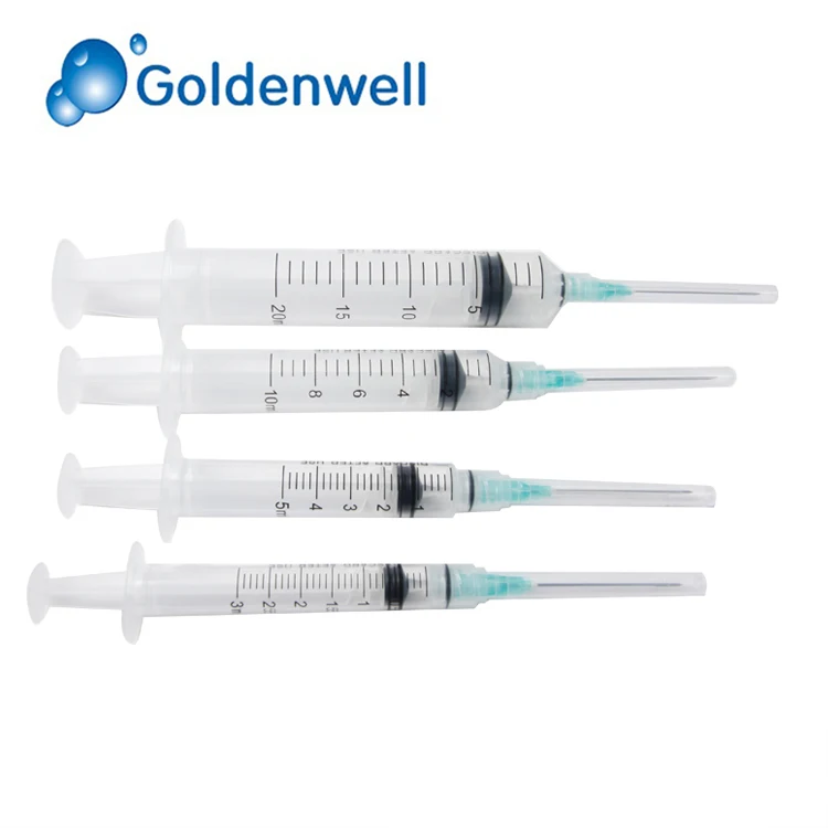 Одноразовый выдвижной безопасный саморазрушительный шприц с иглой, 5 мл