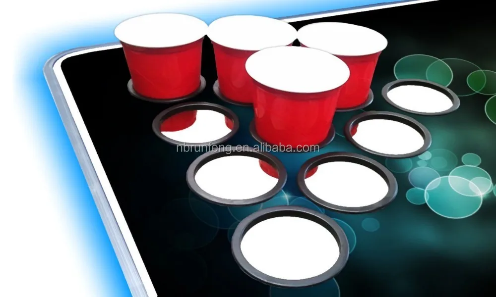 led lights beer pong table with cup holes