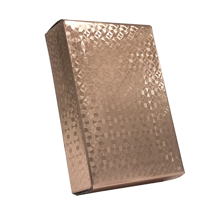 
GS-18140 Customized Rose Gold Playing Cards 24k Gold Plastic Poker Cards 