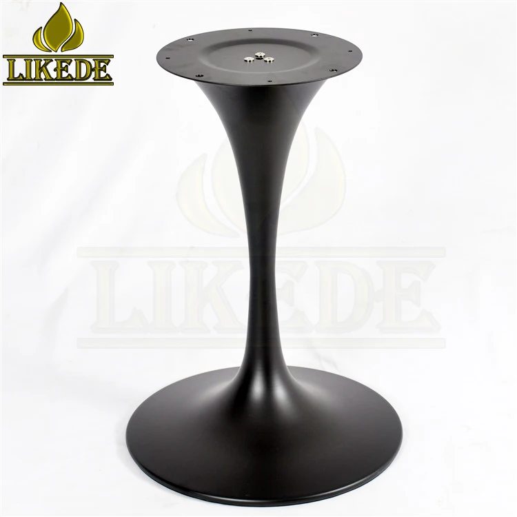 Newest marble table base black iron tulip table leg saarinen table base