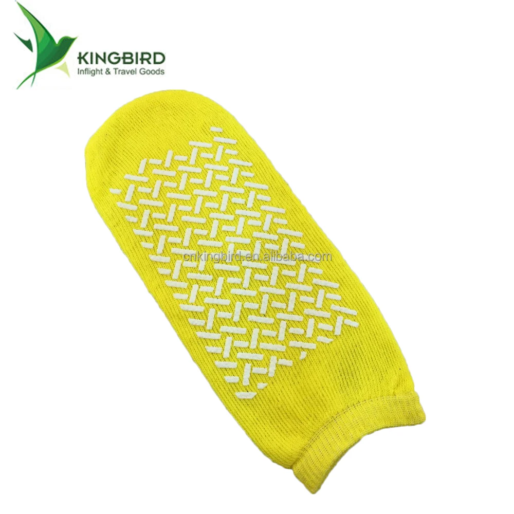 Yellow Universal Size Disposable Anti-Slip Children Outdoor Slipper Socks