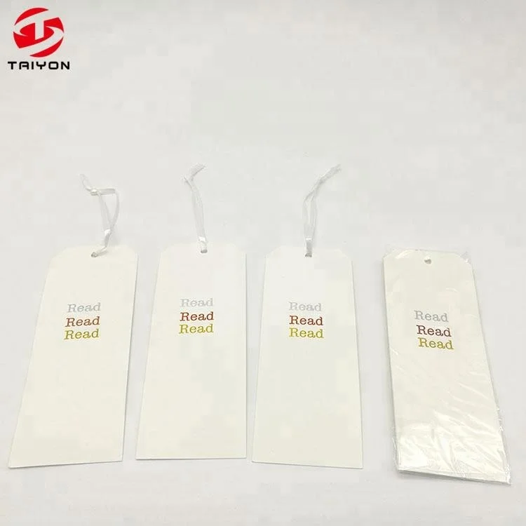 
Unique Design gold foil fancy book bookmark with ribbon 