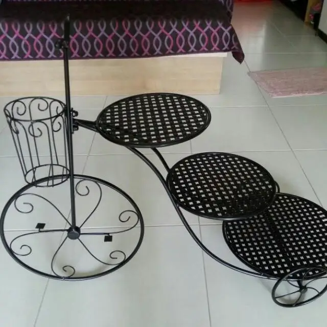 Новинка, креативная подставка Iangel для кованого торта, трехслойная Золотая свадебная велосипедная подставка для торта