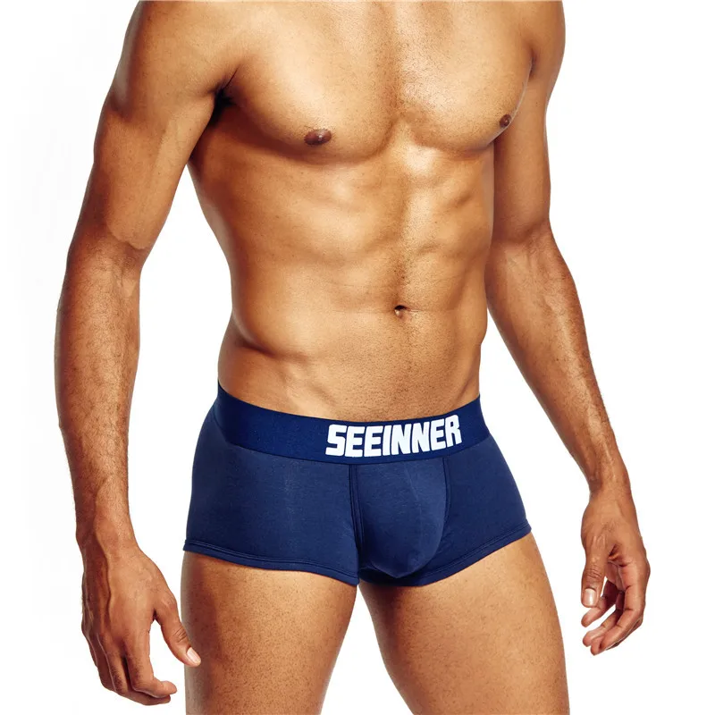 Free Sample Underwear Men white and black boxer shorts OEM Brand On Waist