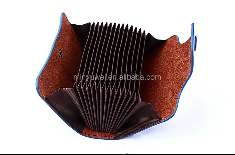 oil painting edge genuine leather card holder for credit card made in guangzhou