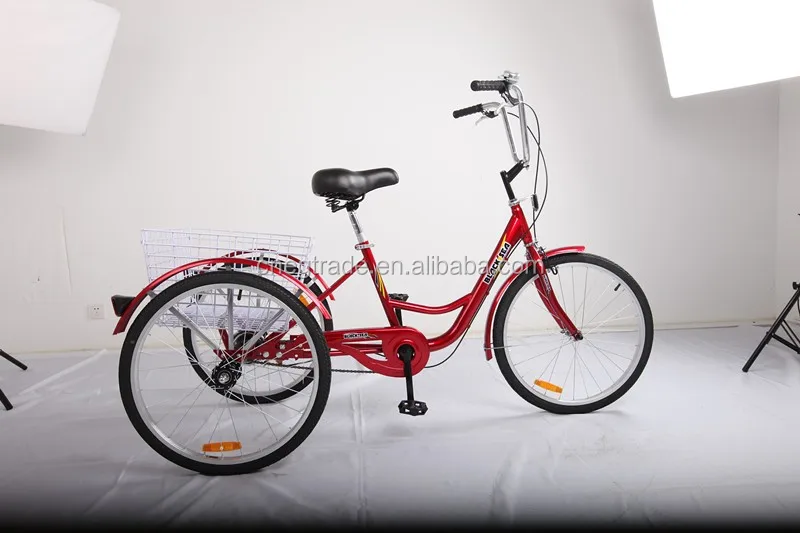 Rear basket steel alloy adult tricycle for old men and baby shopping tricycle adult cargo bike Model GW-7001