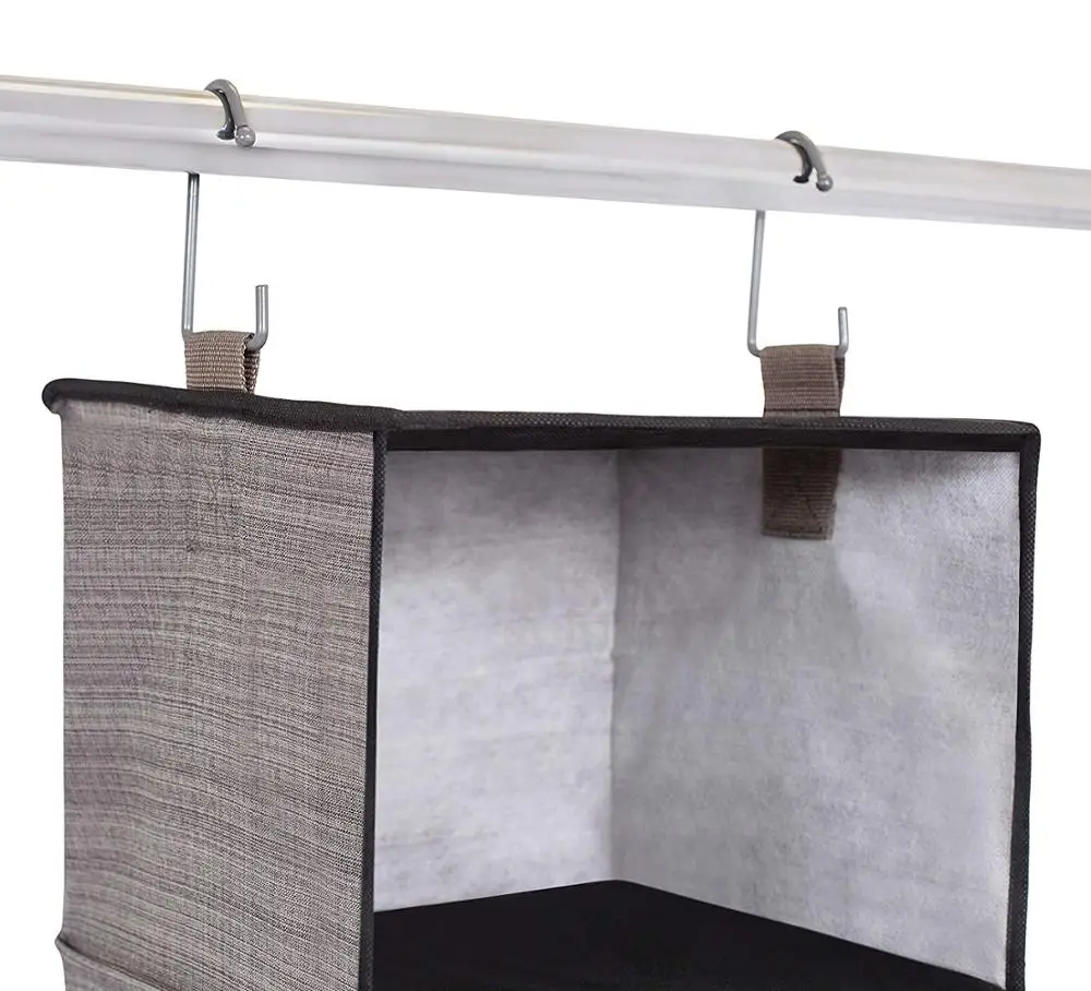 Eco-friendly Fabric Hanging Shelves Closet Organizer with Drawers