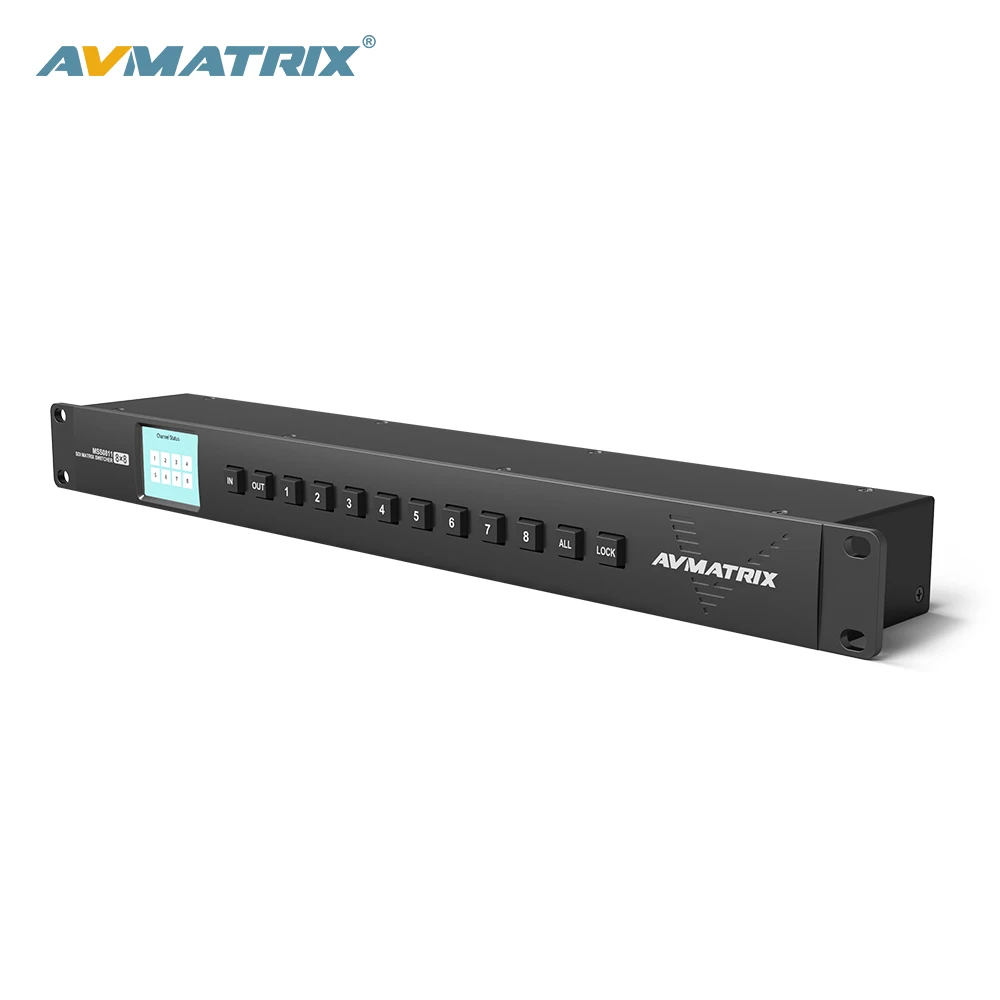 MSS0811 AVMATRIX 8x8 SDI video matrix switcher ASI switcher distribution