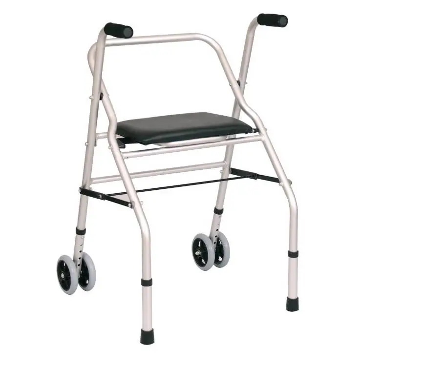 Hospital 2 Wheels Aluminum Rollator Walker with Seat