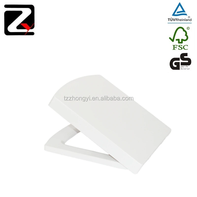 Duroplast square white easy release soft close toilet seat