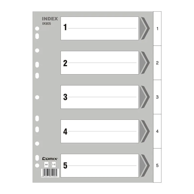 Высококачественные канцелярские товары 13C A4 PP папка с индексом цвета разделители для вкладышей