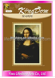 Mona lisa dome cross stitch, cross stitch kit, embroidery kit