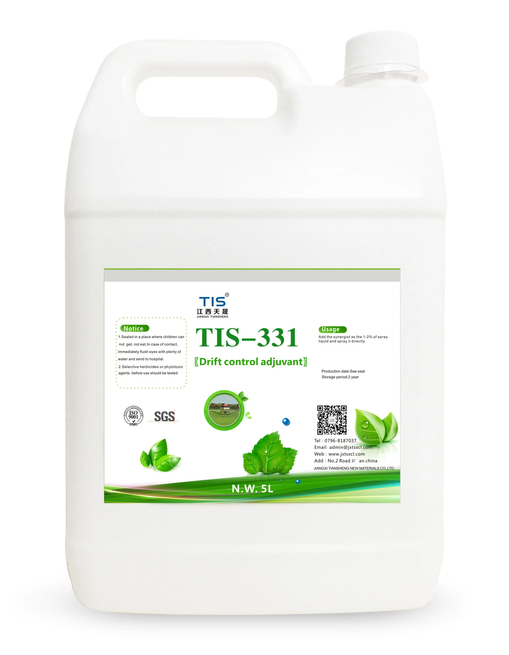 Anti-drift adjuvant for reduction of drift agricultural use TIS-331
