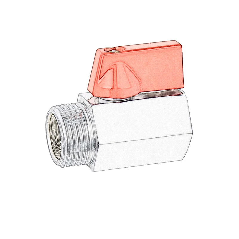 Миниатюрный шаровой кран из латуни с наружной резьбой 1/4 дюйма 3/8 дюйма 1/2 дюйма bsp