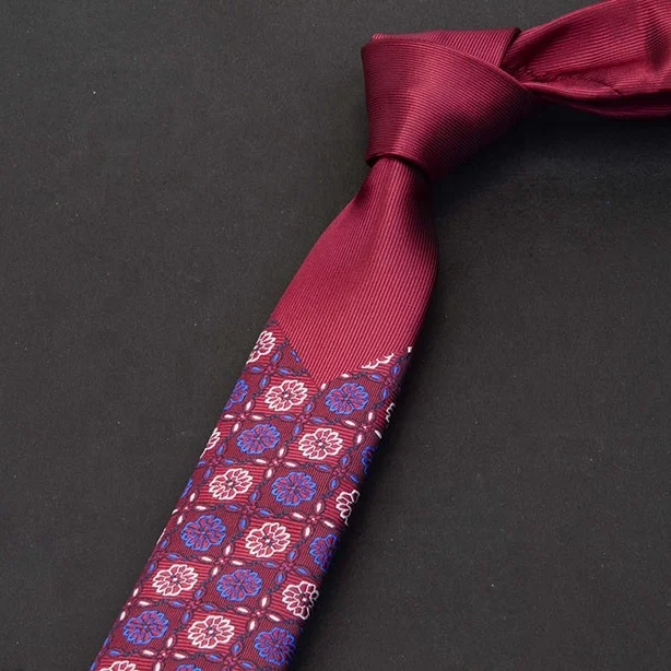 
Mens Skinny Ties Luxury Floral Plaid Neckties Slim Tie Classic Business Wedding Tie For Men 