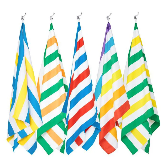 Быстросохнущие легкие пляжные полотенца из микрофибры с принтом и сетчатой сумкой