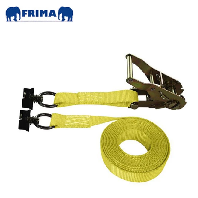 25 мм, 1 дюйм, 15 футов, Трещоточный ремешок с L-образными фитингами, полиэфирная ленточная стяжка