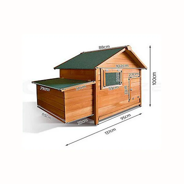 High Quality Rainproof Outdoor Canadian Pine Material Pet Cage Chicken Cage