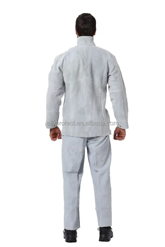 
AP-3130 CE certificate heavy duty leather welding jacket of heat resistant man jacket for workwear 