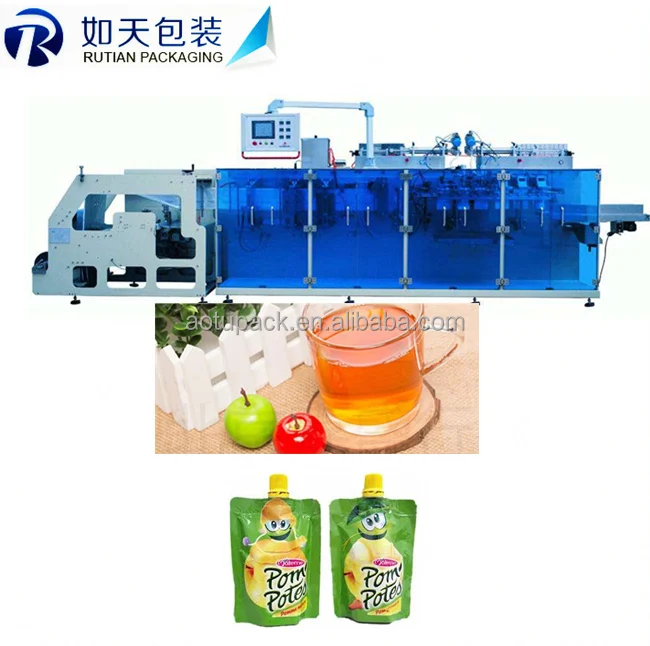
Hydrogen Water/Juice Spout Premade Bag Filling Sealing Machine/Standing Pouch Filling And Sealing machine 
