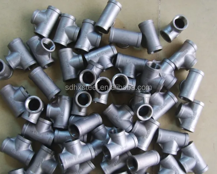 Stainless steel Tee ss m12 m15 m16 pipe fittings