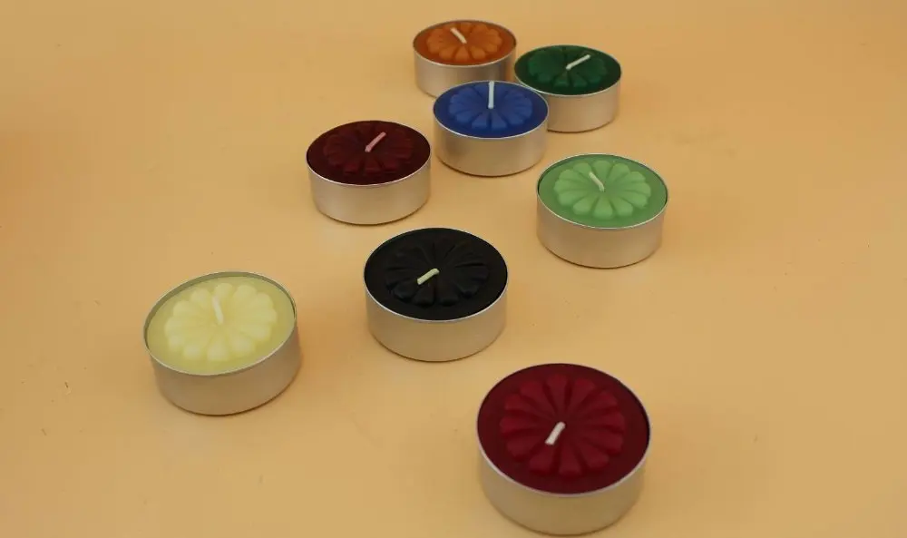 cheap scented candles two wicks birthday white tealight candles with paraffin wax TT1012