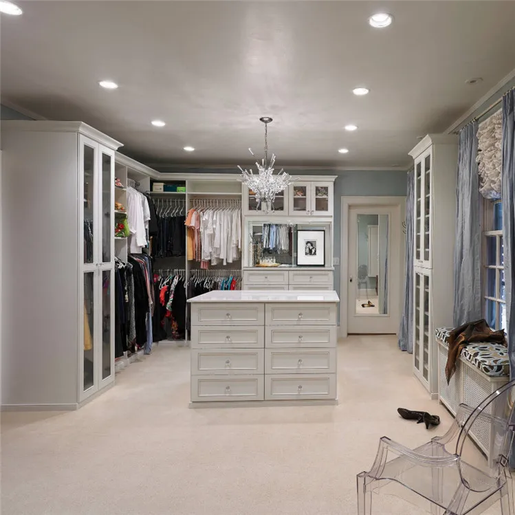 Dressing room white closet wardrobe closet armoire from China