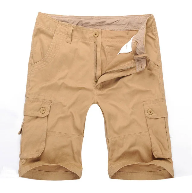 Blank Plain Custom Mens High Waisted Mens Zipper Shorts