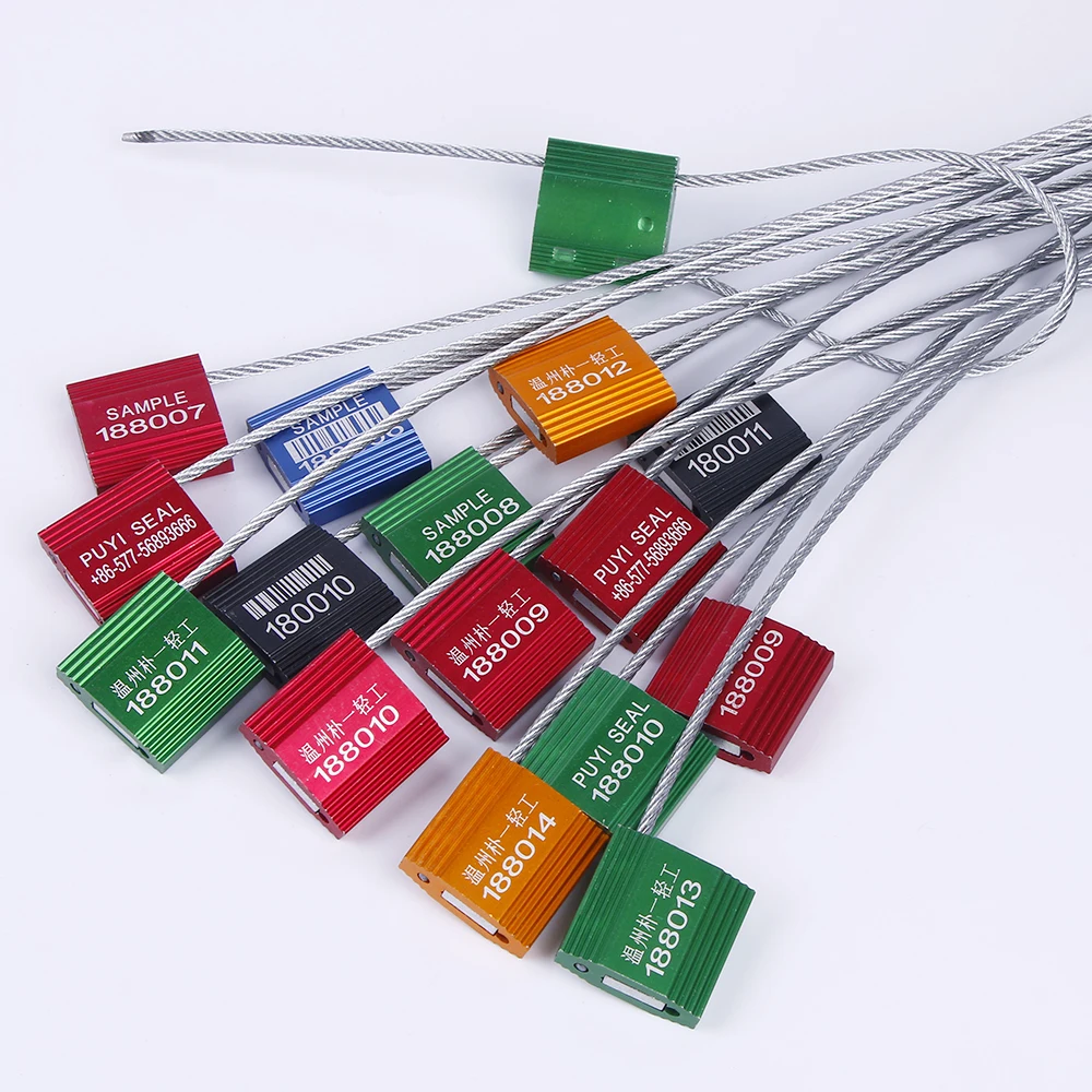 2.5mm one time used aluminum alloy stainless steel security wire cable seal