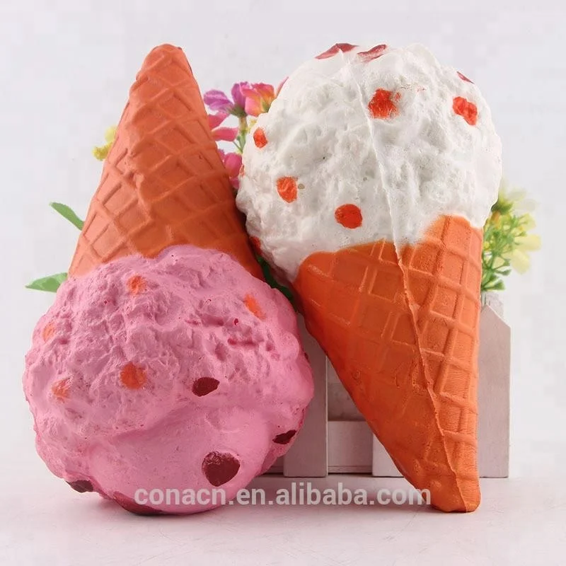 Супер милое мороженое, мягкие игрушки для рук в виде конуса мороженого, лицензированные, медленно восстанавливающие форму