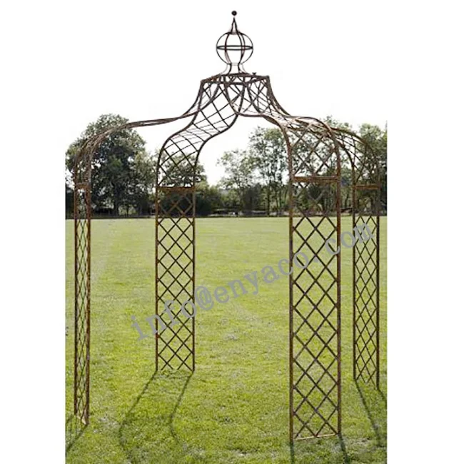 High Quality Backyard Outdoor Extra Large Versailles Round Dome Top Metal Wrought Iron Garden Gazebo