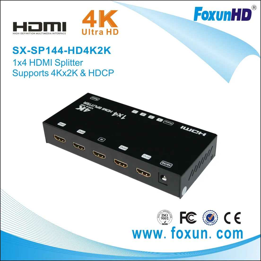 1 in 4 out HDMI распределитель