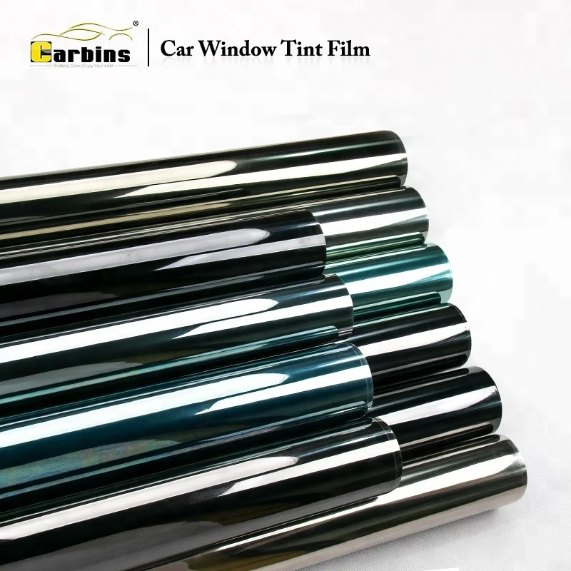 Sun Protection Self-adhesive Car Glass Window Side Rear Film Heat/UV Rejection Durable PET Foil  20% VLT Charcoal Black