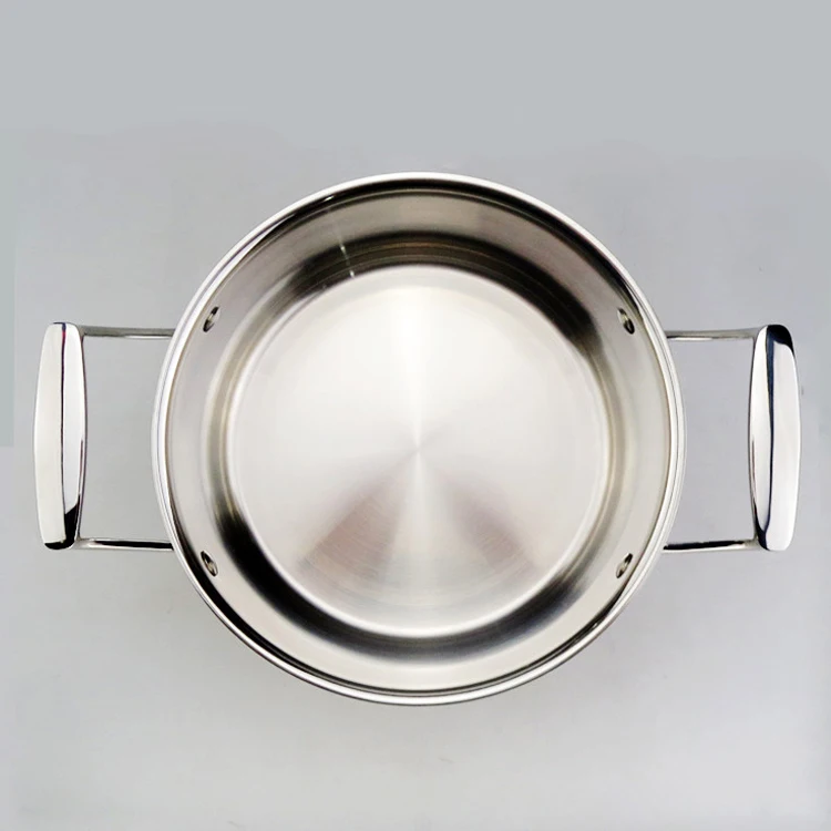Stainless steel soup stock biryani cooking pot, 304 high quality cookware