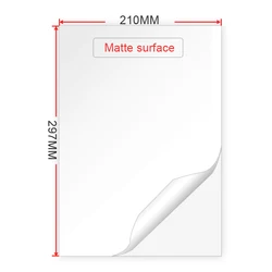 A4 Waterproof  Label stickers PP  Glossy / Matte Surface printing sheets for Inkjet / Laser Printer